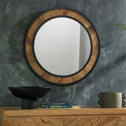 Glendale Rustic Oak Wall Mirror