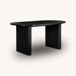 Tiffany Fluted Dining Table, Black - thumbnail 5