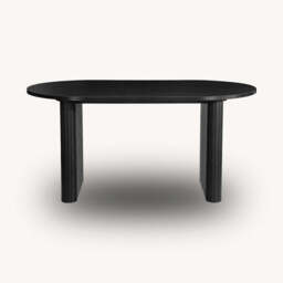 Tiffany Fluted Dining Table, Black - thumbnail 4