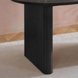 Tiffany Fluted Dining Table, Black - thumbnail 3