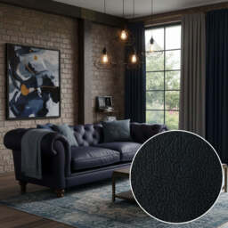 Britannia Leather Sofa, 4 Seater / Dark Blue - thumbnail 3