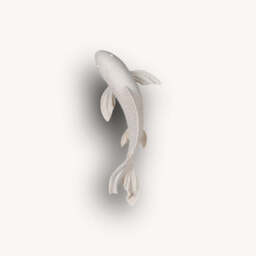 White Koi Wall Art