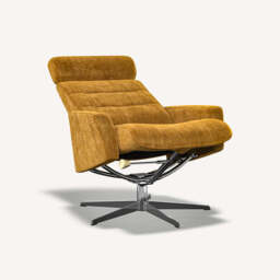 Gabriel Reclining Chair and Footstool, Small / Brown - thumbnail 4