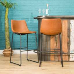 Dale Counter Stool, Brown - thumbnail 2