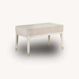 Dante Dressing Table Stool, Beige - thumbnail 2