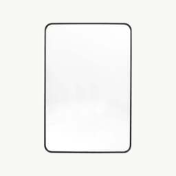 Bordeaux Rectangular Mirror, Black - thumbnail 1