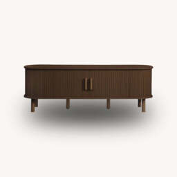 Tiffany Fluted TV Unit, Walnut - thumbnail 4