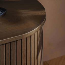 Tiffany Fluted TV Unit, Walnut - thumbnail 3