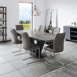 Cordova 180-220cm Extending Dining Table, Grey