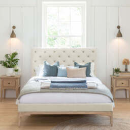 Toulon Low End Cream Bed Frame, Double