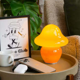 Shroom Shine Mushroom Table Lamp, Orange