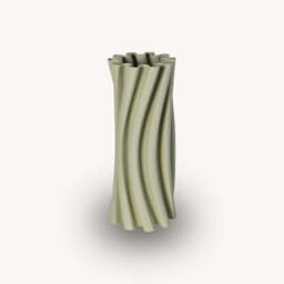 Twisted 3D Effect Printed Vase - thumbnail 3