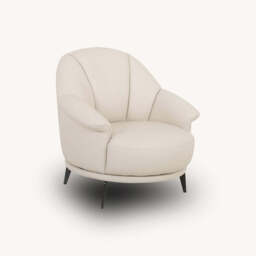 Valeria Swivel Amrchair, Natural - thumbnail 1