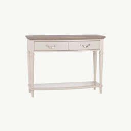 Dieppe Washed Oak & Grey Console Table - thumbnail 2