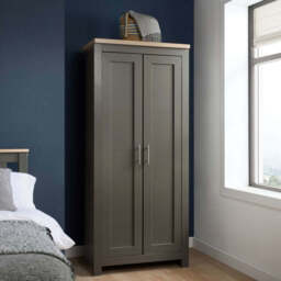 Burwick 2DR Wardrobe, Dark Grey
