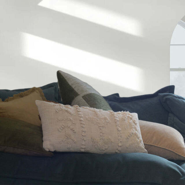 Cream Woven Bolster Cushion - image 1
