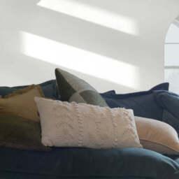 Cream Woven Bolster Cushion