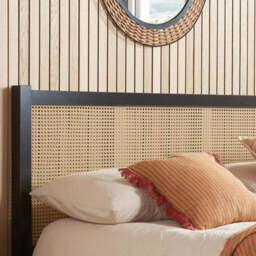 Washington Rattan Bed, Black / Double - thumbnail 2