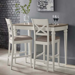 Dieppe Washed Oak & Grey Bar Table - thumbnail 2