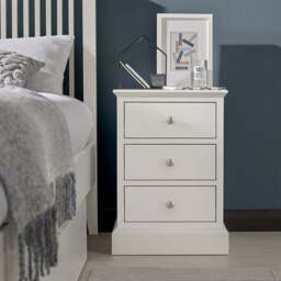 Ashburnham White 3 Drawer Nightstand