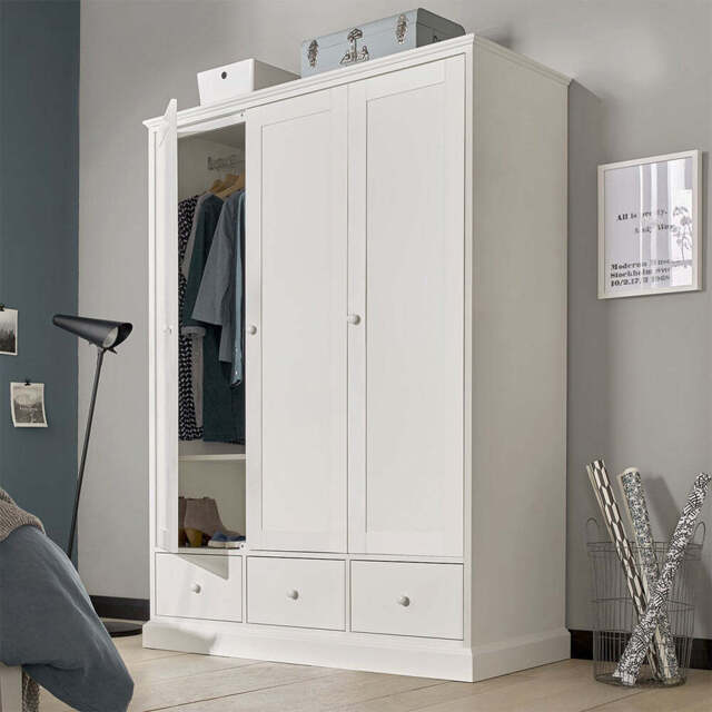 Ashburnham White Triple Wardrobe - image 1