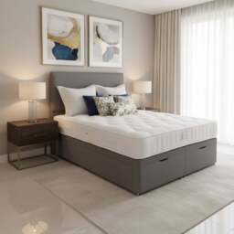 Arighi Bianchi Ottoman Prarie Bed, King / Dark Grey