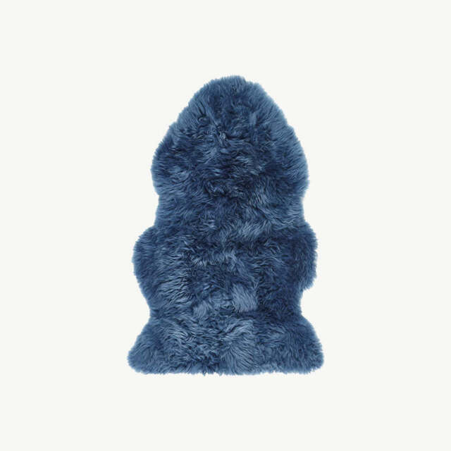Australian Genuine Sheepskin Rug, Double / Blue