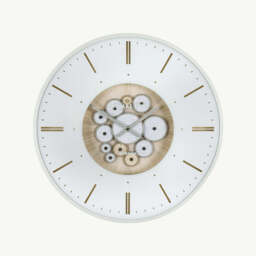 "21"" Clocksmith Wall Clock Cog Ivory"