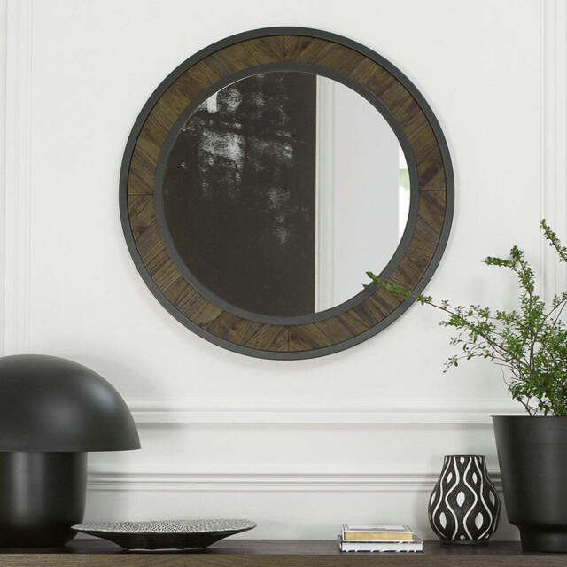 Glendale Fumed Oak Wall Mirror - image 1
