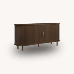 Tiffany Fluted 2DR Sideboard, Walnut - thumbnail 5