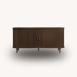 Tiffany Fluted 2DR Sideboard, Walnut - thumbnail 4