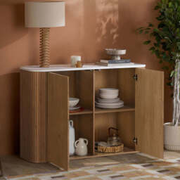 Rosalia 2DR Sideboard, Oak - thumbnail 2