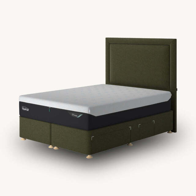 TEMPUR® Suffolk Divan with Drawers, Single / Green - image 1