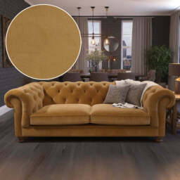 Britannia Velvet Sofa, 4 Seater / Gold - thumbnail 2