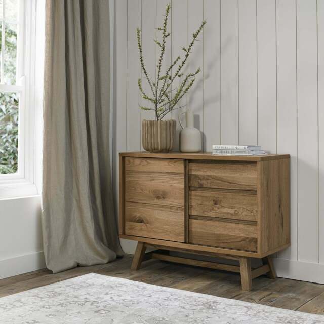 Highgate Rustic Oak Narrow Sideboard