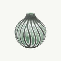Swirl Hand Carved Glass Vase, Small