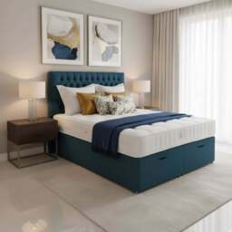 Arighi Bianchi Ottoman Antoinette Bed, Super King / Blue
