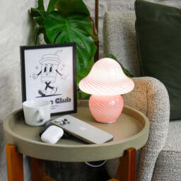 Shroom Shine Mushroom Table Lamp, Pink