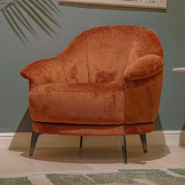 Valeria Swivel Amrchair, Orange - image 1