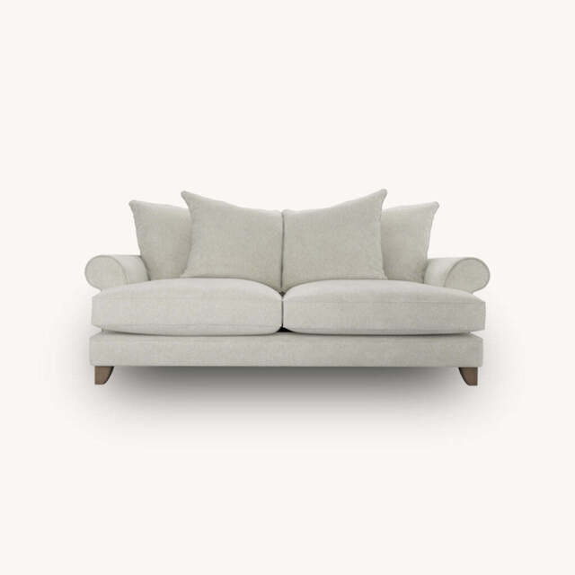 Columbine 3 Seater Sofa, Pillowback / Natural