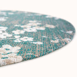 Sakura Circle Rug, Blue / 240cm Circle - thumbnail 3
