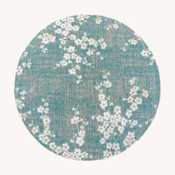 Sakura Circle Rug, Blue / 240cm Circle - thumbnail 2
