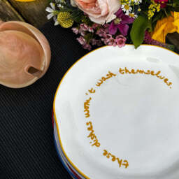 """These dishes wont wash themselves"" Yellow Tableware Plate" - thumbnail 6