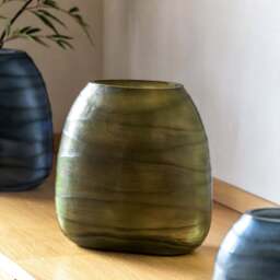 Handblown Olive Vase, Large