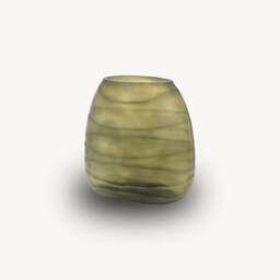 Handblown Olive Vase, Large - thumbnail 4
