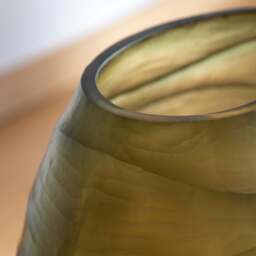 Handblown Olive Vase, Large - thumbnail 2