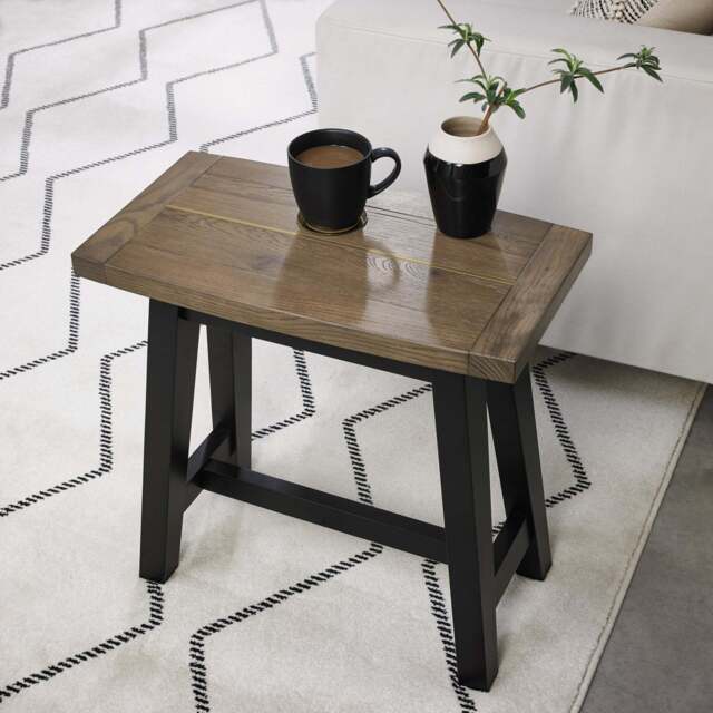 Highgate Weathered Oak Side Table - image 1