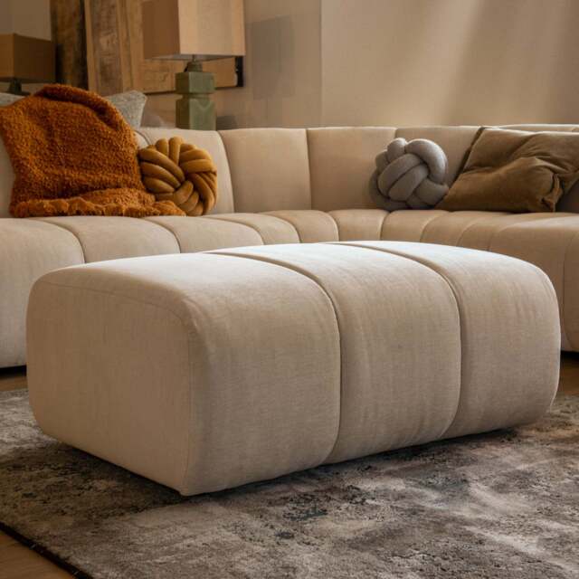 Soho Footstool, Natural