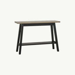 Highgate Weathered Oak Console Table With Shelf - thumbnail 3