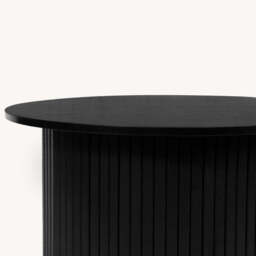 Tiffany Round Fluted Coffee Table, Black - thumbnail 5